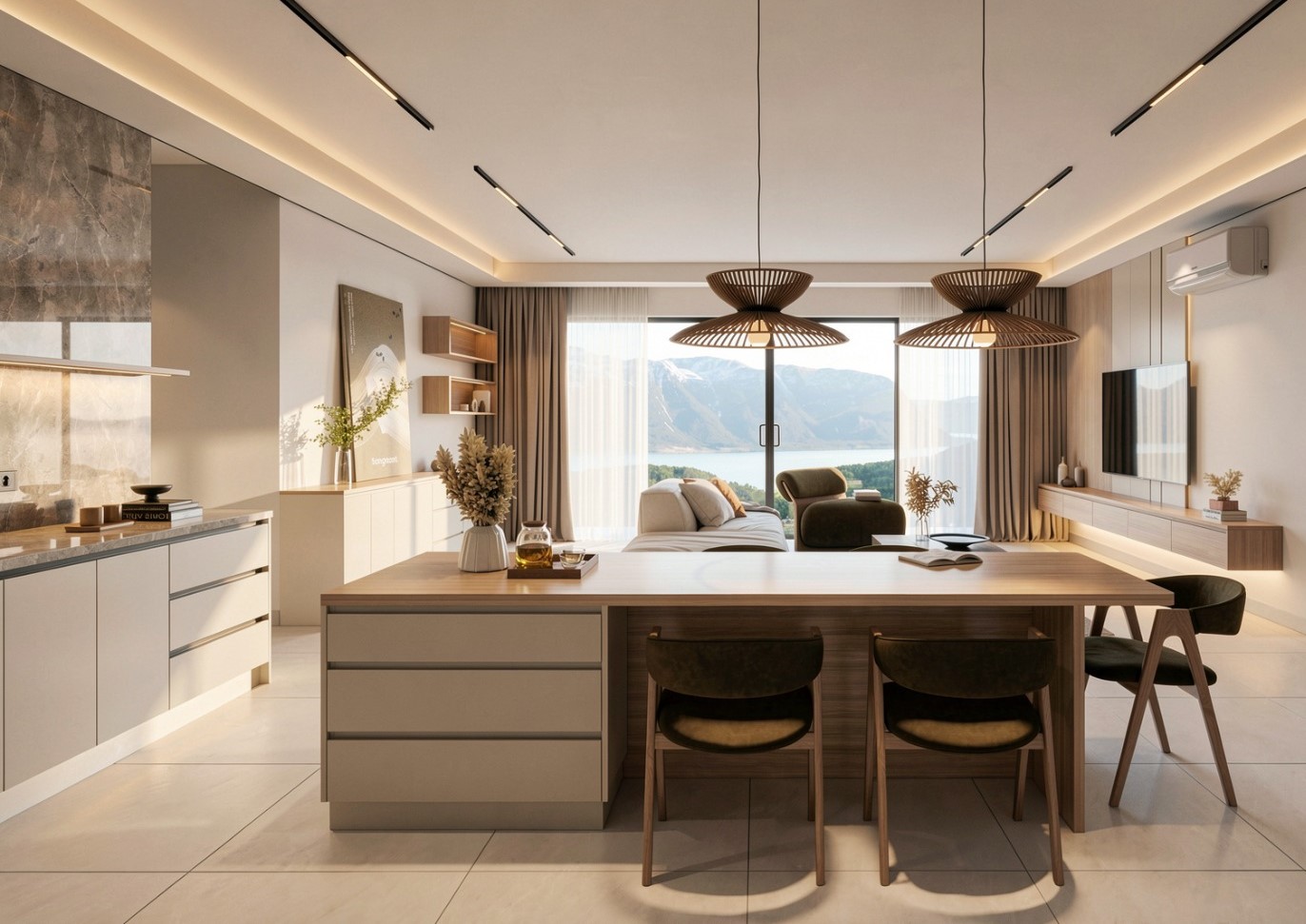 Sunpina kitchen island, Jendela Residences KLGCC
